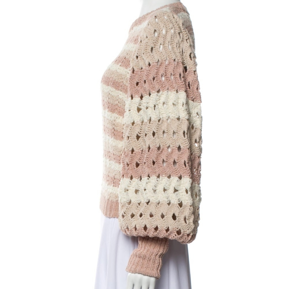 Ulla Johnson | Pink Knit Balloon Sleeve Pullover Rose Sweater (size M) - Picture 8 of 8